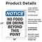 Signmission No Food Or Drink Beyond This Point, 18 in W x Rectangle, Plastic OS-2PACK-NS-P-1824-V-14589 - alternate 6
